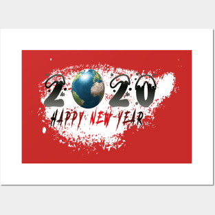 Happy New Year 2020 Around the World Posters and Art